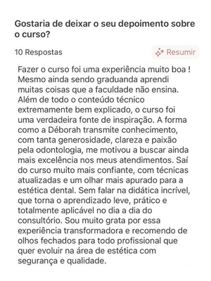 Depoimento de aluna da Imersão